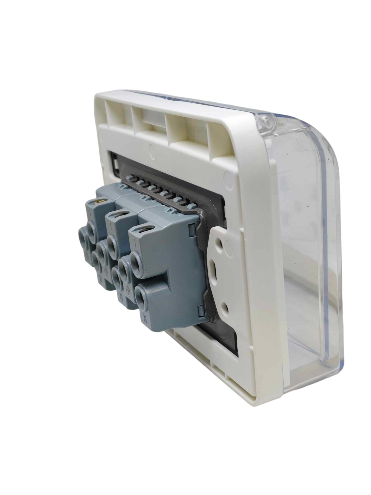 Grazen Weatherproof Plate Cover with 3 Gang Universal Outlet with Ground 16A 220V WC-019-W+GW-011