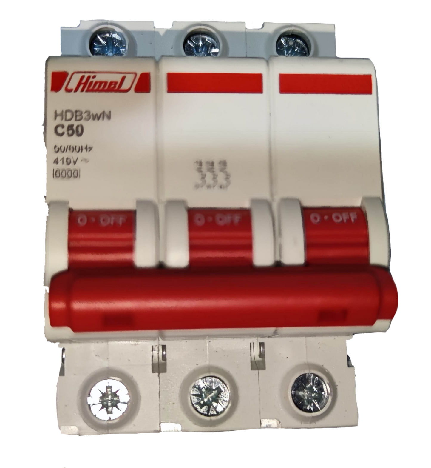 Himel 50A 3 Pole Miniature Circuit Breaker 6 KAIC, 50A 3P 220V Miniature Circuit Breaker HDB3wN3PC50