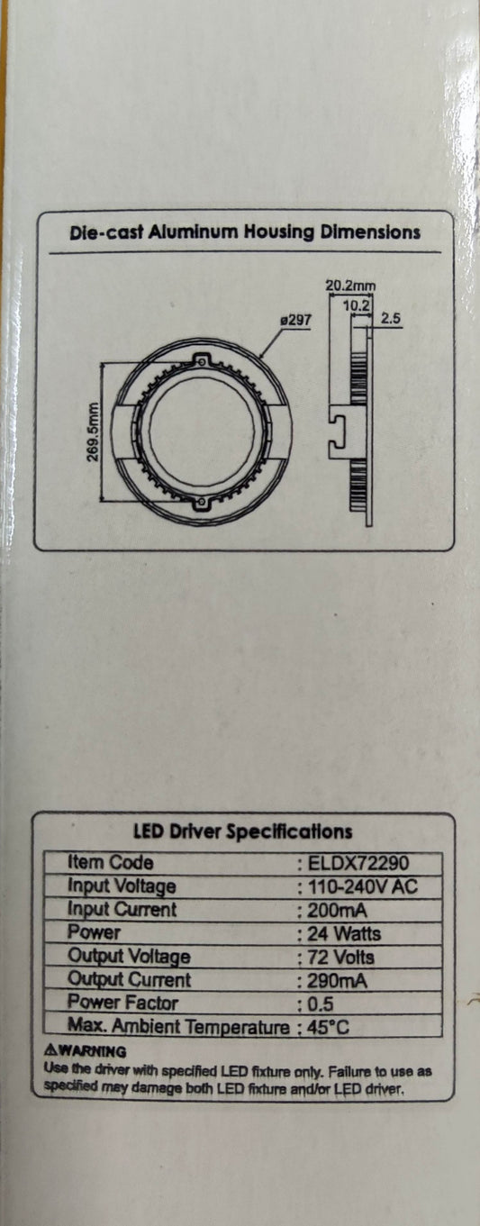 Firefly 24W LED Downlight 220V Daylight
