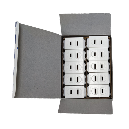 Panasonic Flat Pin Outlet Receptacle Quick Connect Terminal 16A 250V (10PCS), Flat Pin Outlet Device Wide Series (10PCS) WEG1001-5