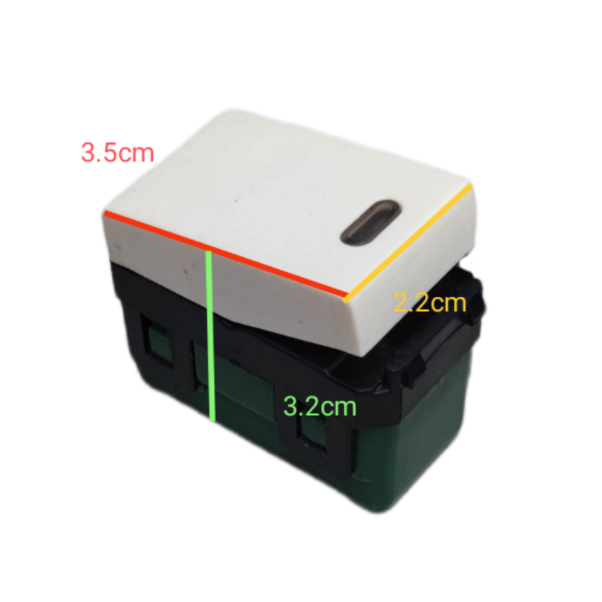 Omni 1 Way Illuminated Switch 16A 250V Wide Series WWS-214