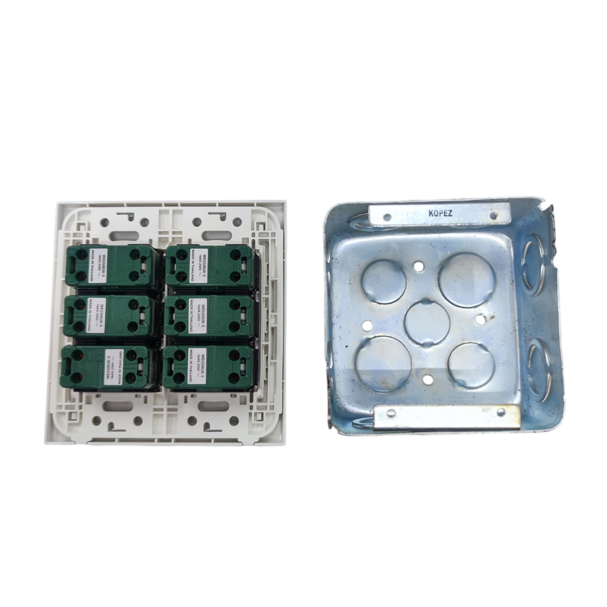 Panasonic 6 Gang 3 Way Switch 16A 220V with Utility Box WEG6806+(6XWEG5002K-5)+Utility Box