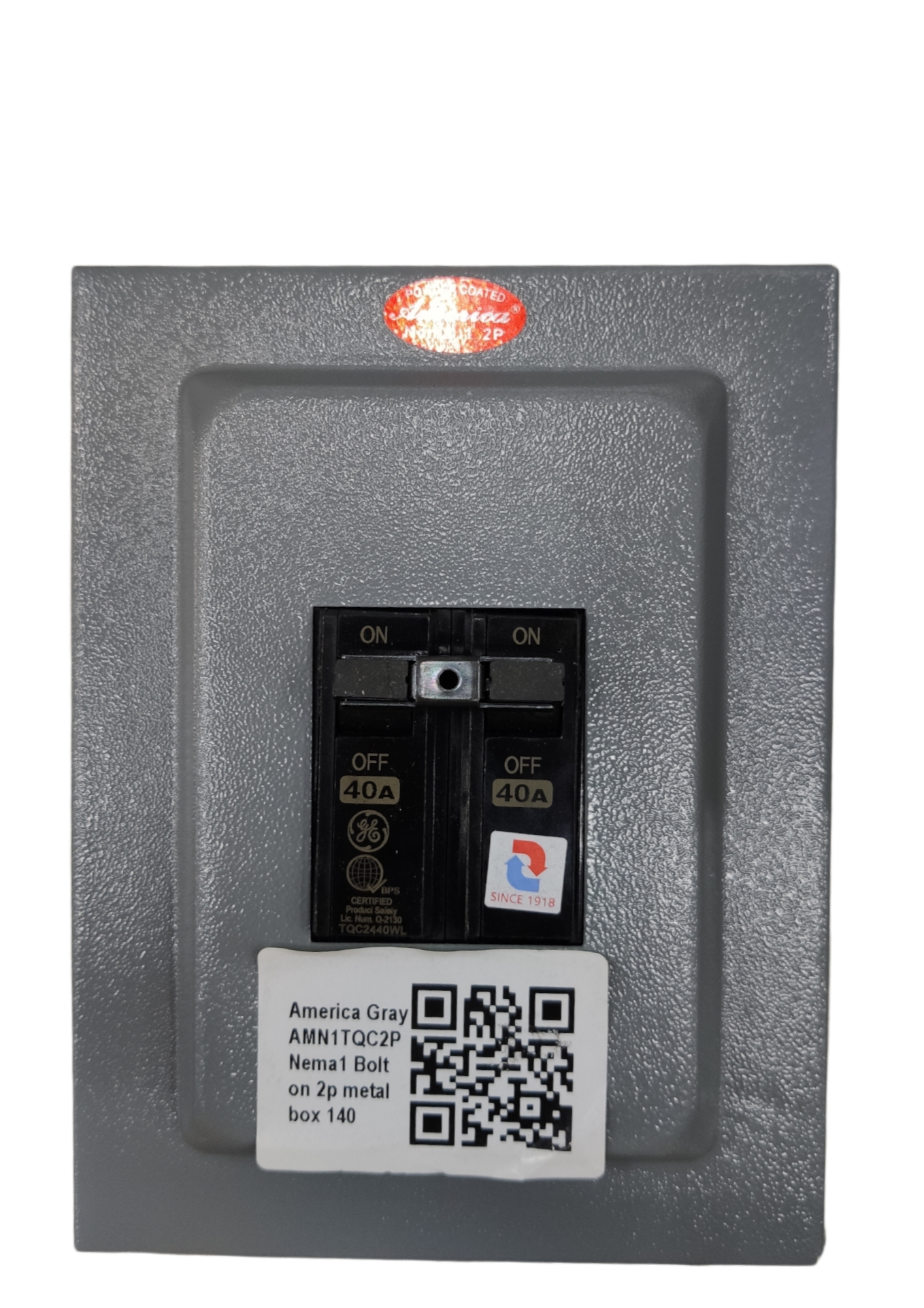 GE Circuit Breakers with Metal Enclosure 2 Pole Single Phase TQC, Circuit Breaker with Enclosure 2Pole Single Phase Bolt on