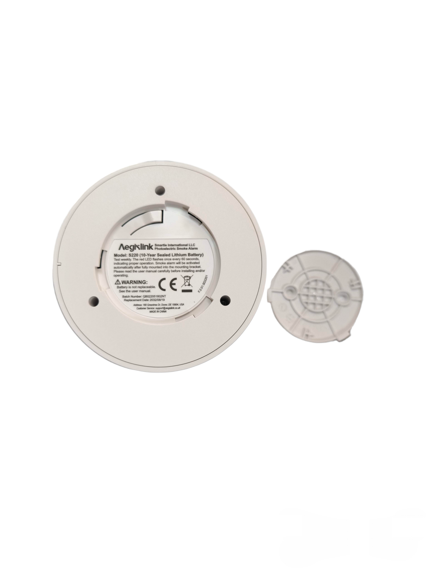 Photoelectric Smoke Alarm with Battery non Replaceable ( Aegislink)