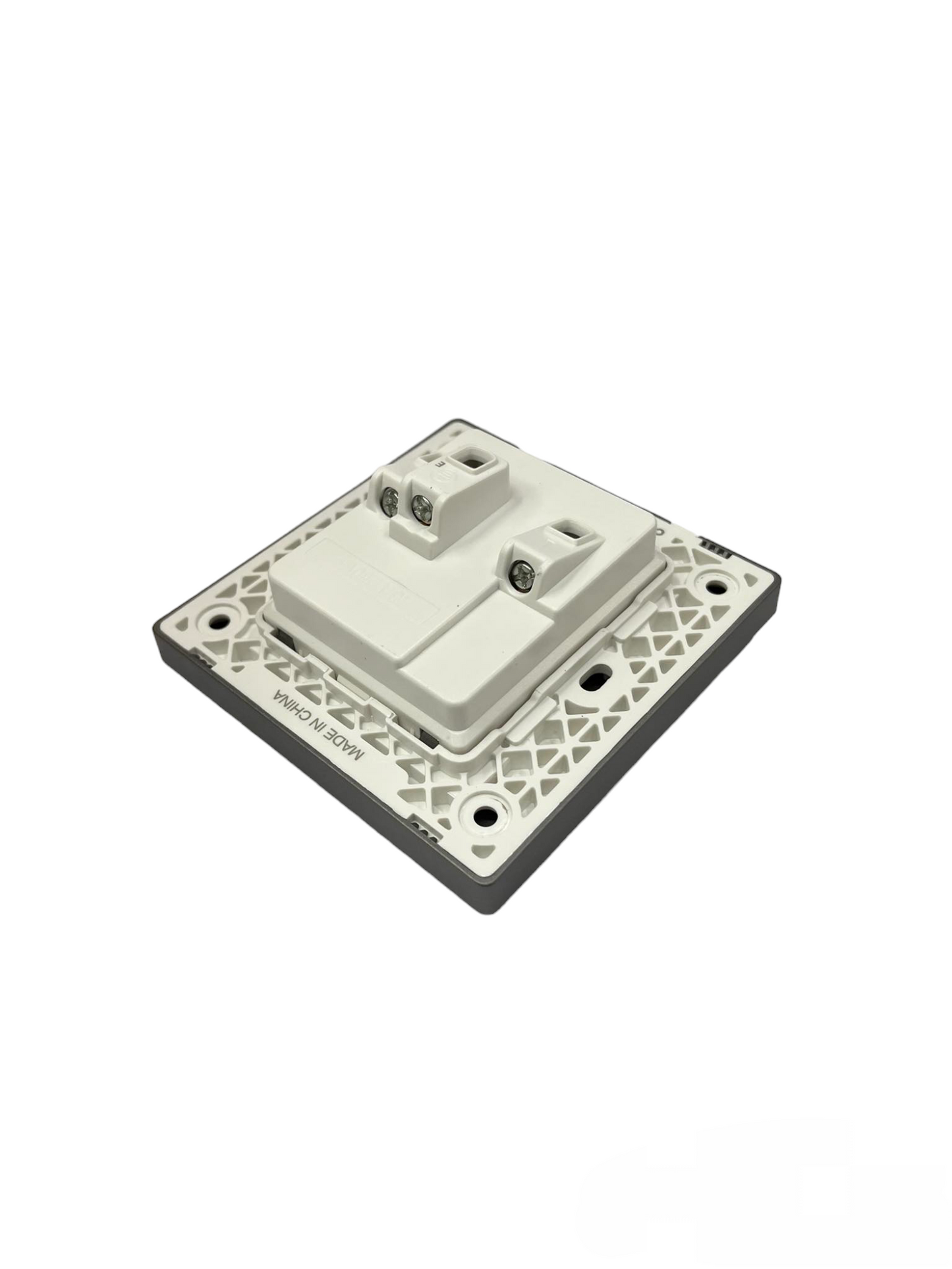 Opple Duplex Universal Outlet with Ground with Switch Control Square Type Gray with Plate Cover 16A 220VF021681A