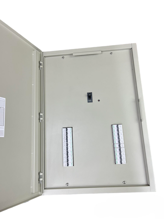Schneider & Royu Panel Board 250A 3 Pole MCCB Main and 20 Branches 1 Pole iC60N with Neutral and Grounding Bus Bar Schneider EZC250F Main Branches iC60N