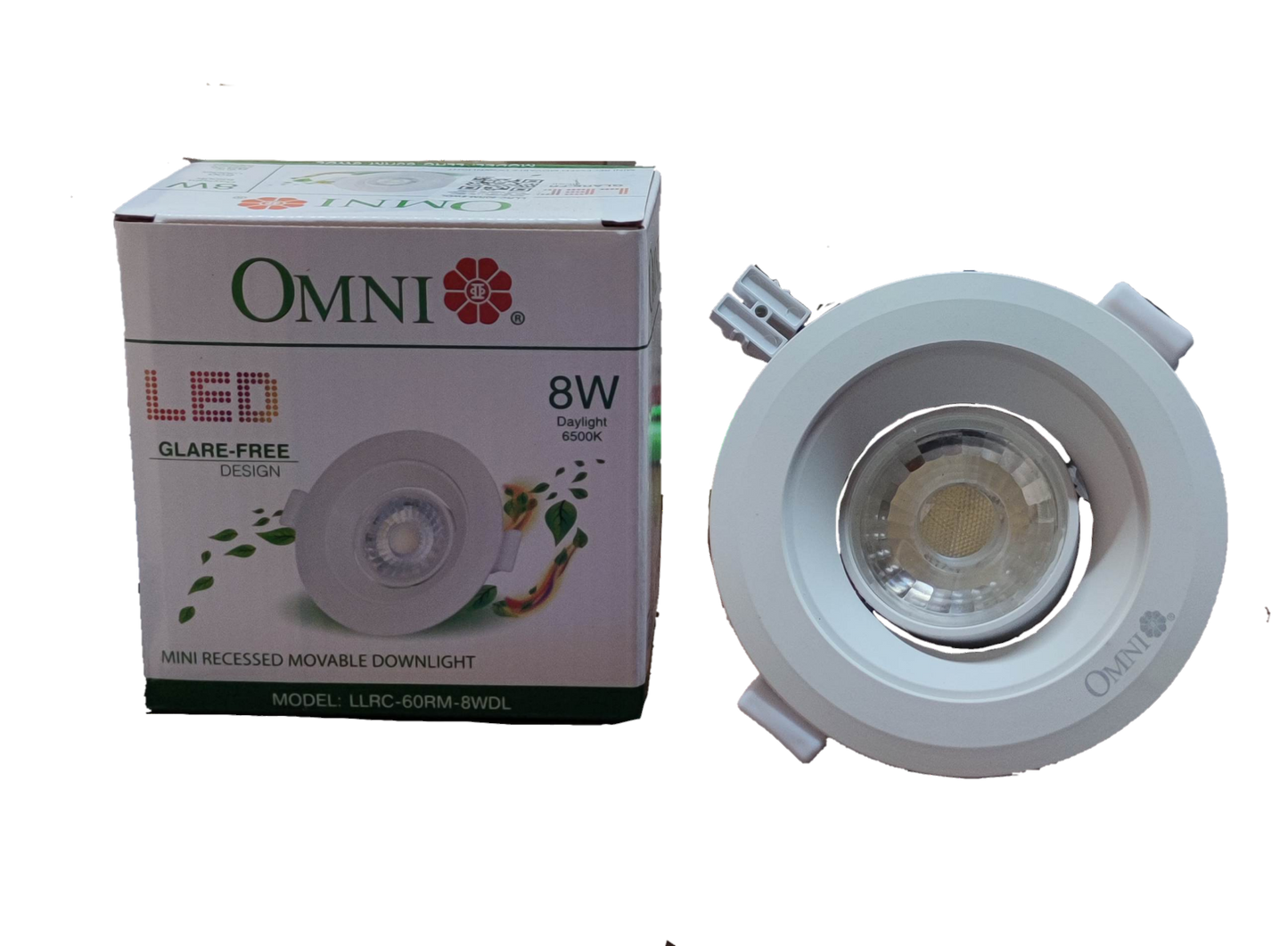 Omni 8W LED Movable Downlight 220V Daylight, 8W Mini Recessed Movable Downlight 600 Lumens