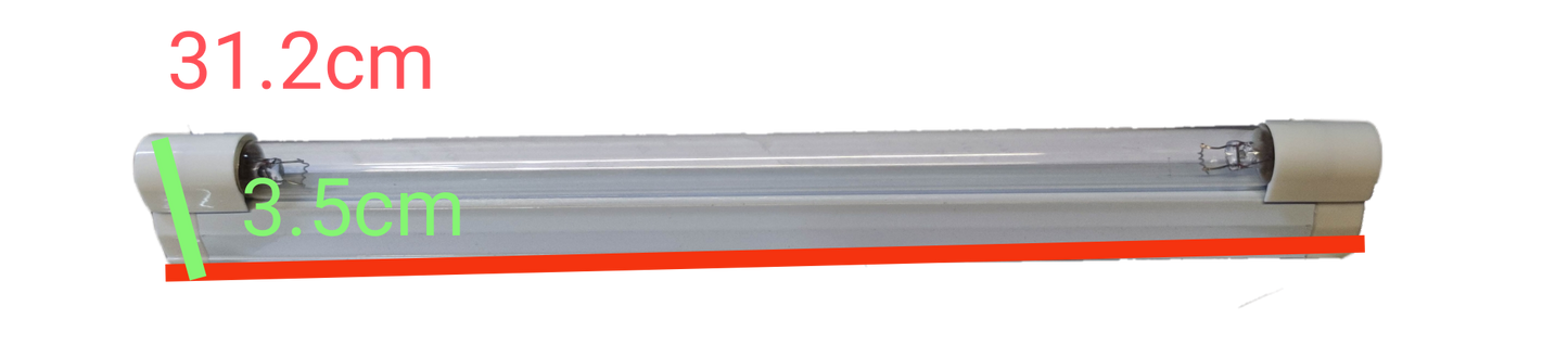 Denko 8W UV-C germicidal lamp with fixture in sleek white design for effective sterilization