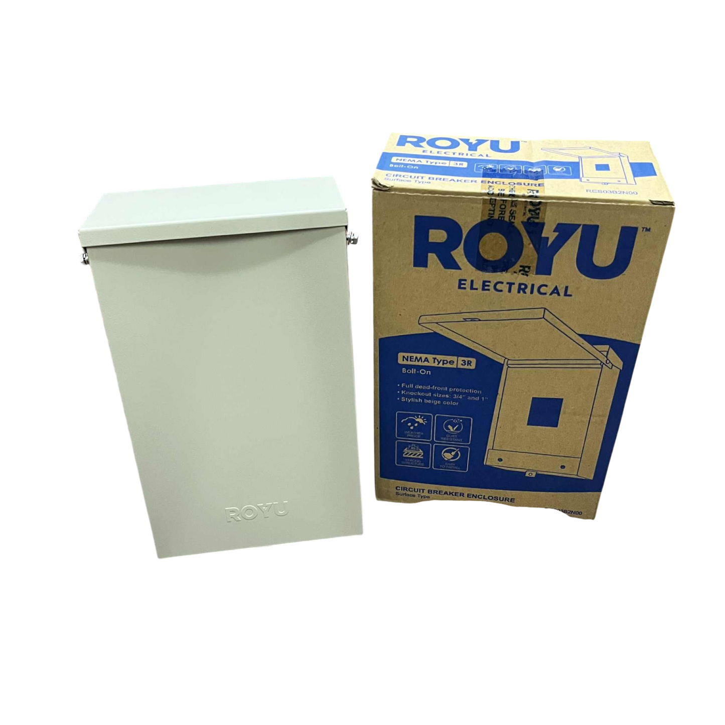 Royu Nema 3R Panel Board Housing for 2 Pole Bolt-on Circuit Breaker Circuit Breakers