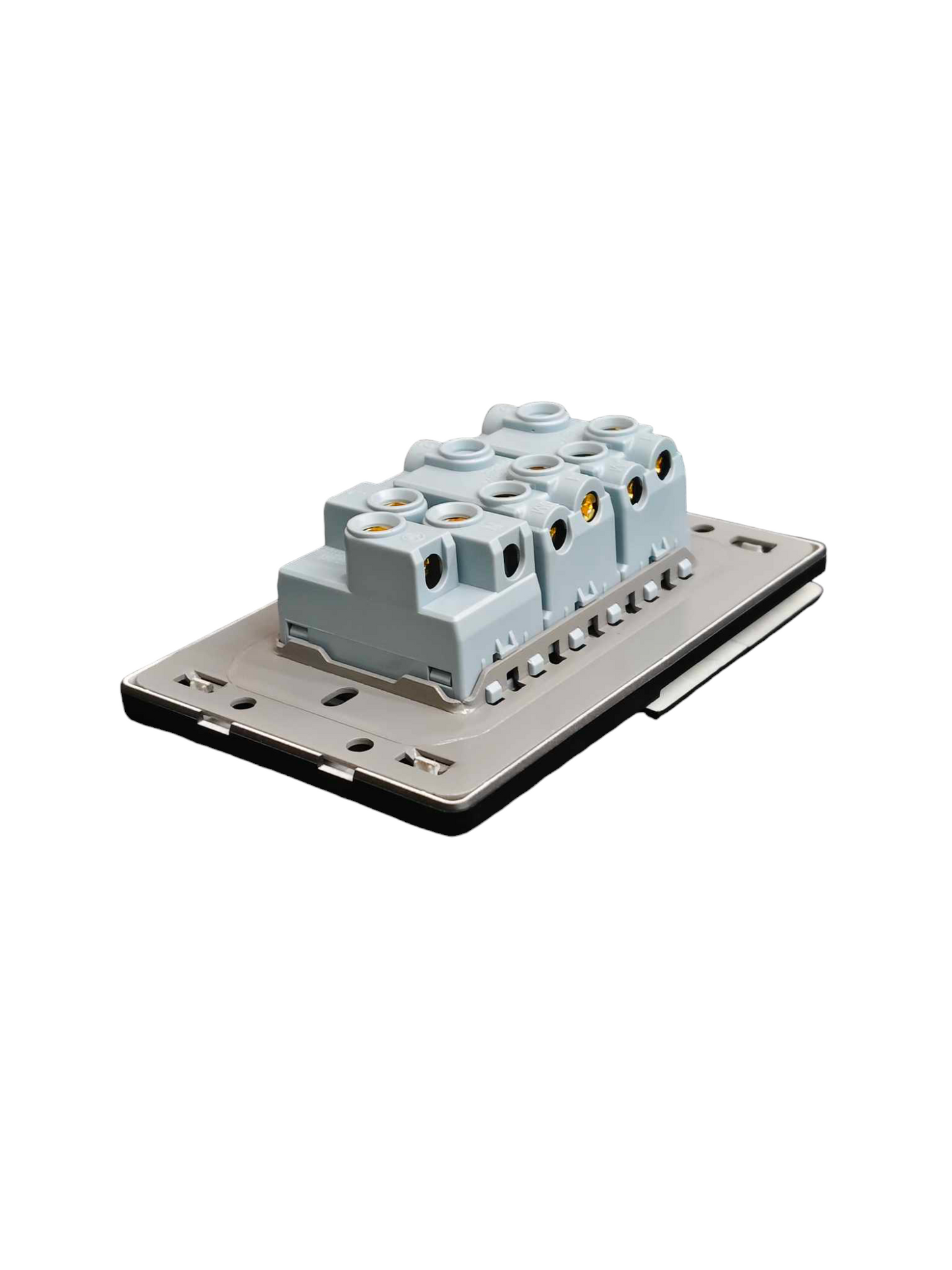 Grazen 2 Gang 1 Way Switch with 1 Gang Universal Outlet with Ground 16A 220V GW-009