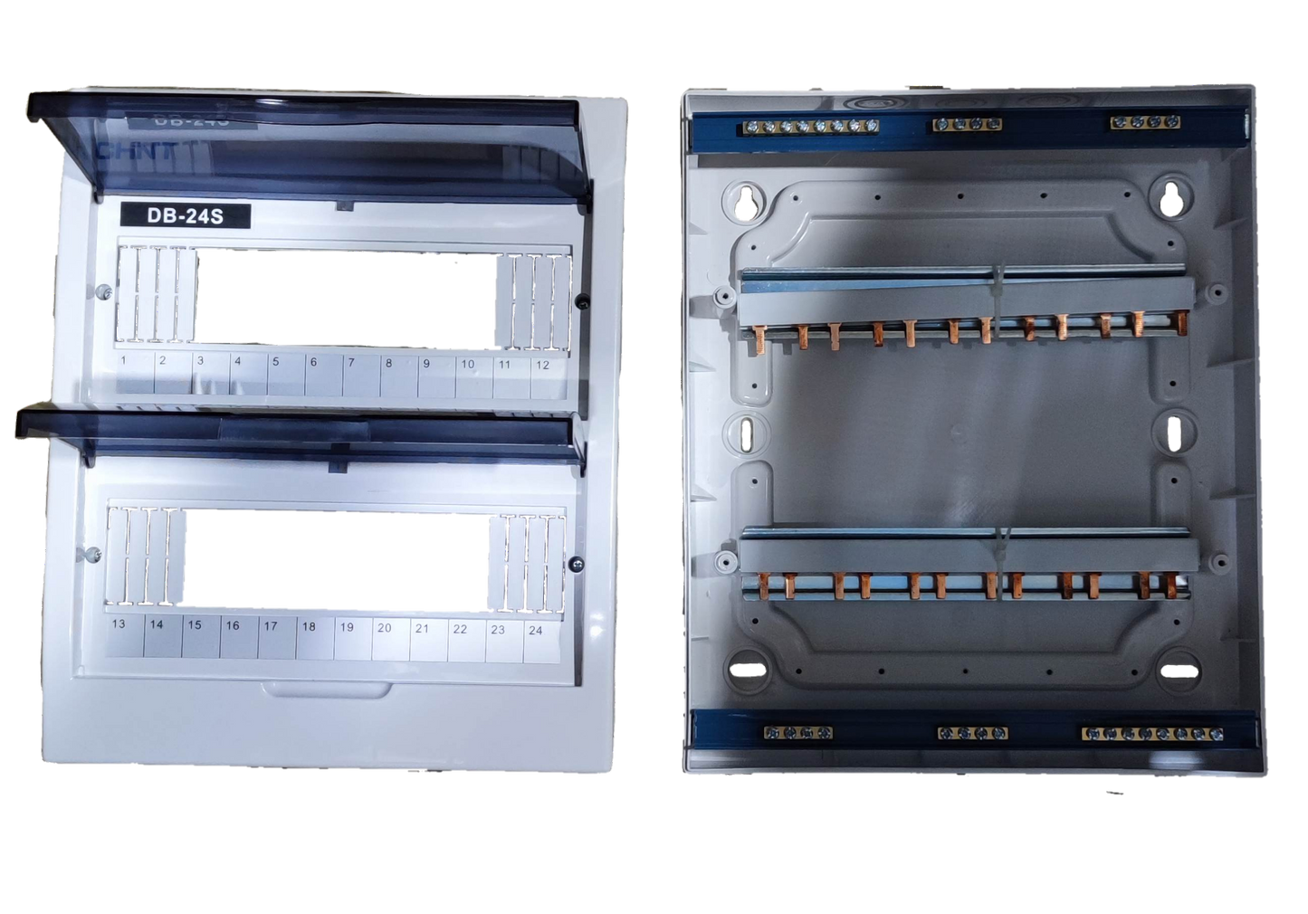 Chint 24 Ways Surface Type Distribution Panel For Miniature Circuit Breaker with Bus Bar , 24 Way Surface type Panel Board