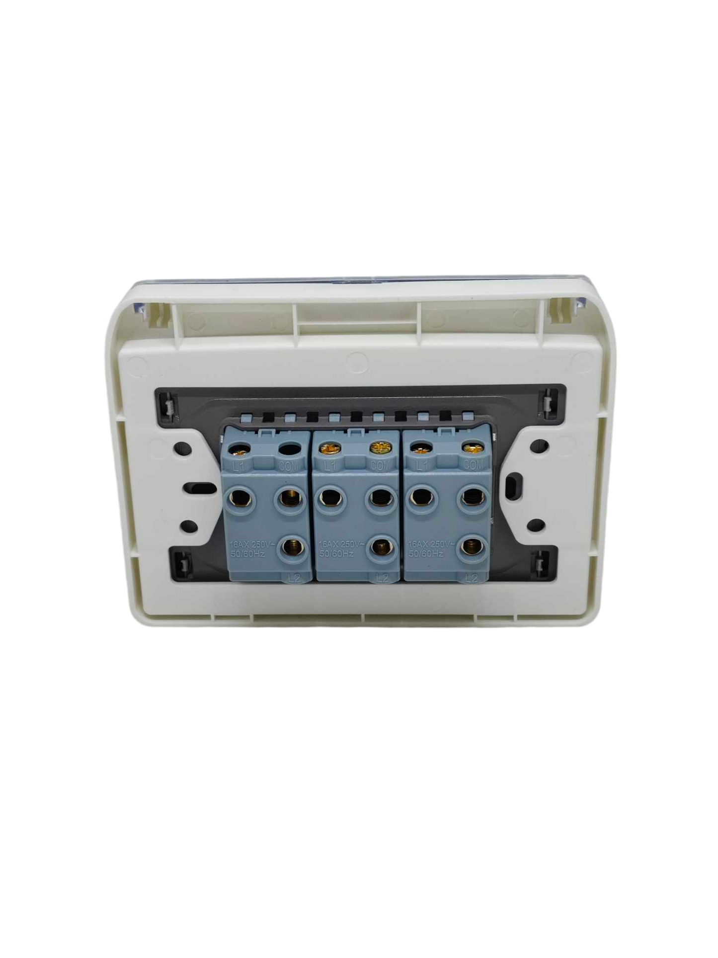Grazen Weatherproof Cover Transparent with 3 Gang 3 Way Device 16A 220V WC-019-W+GW-005
