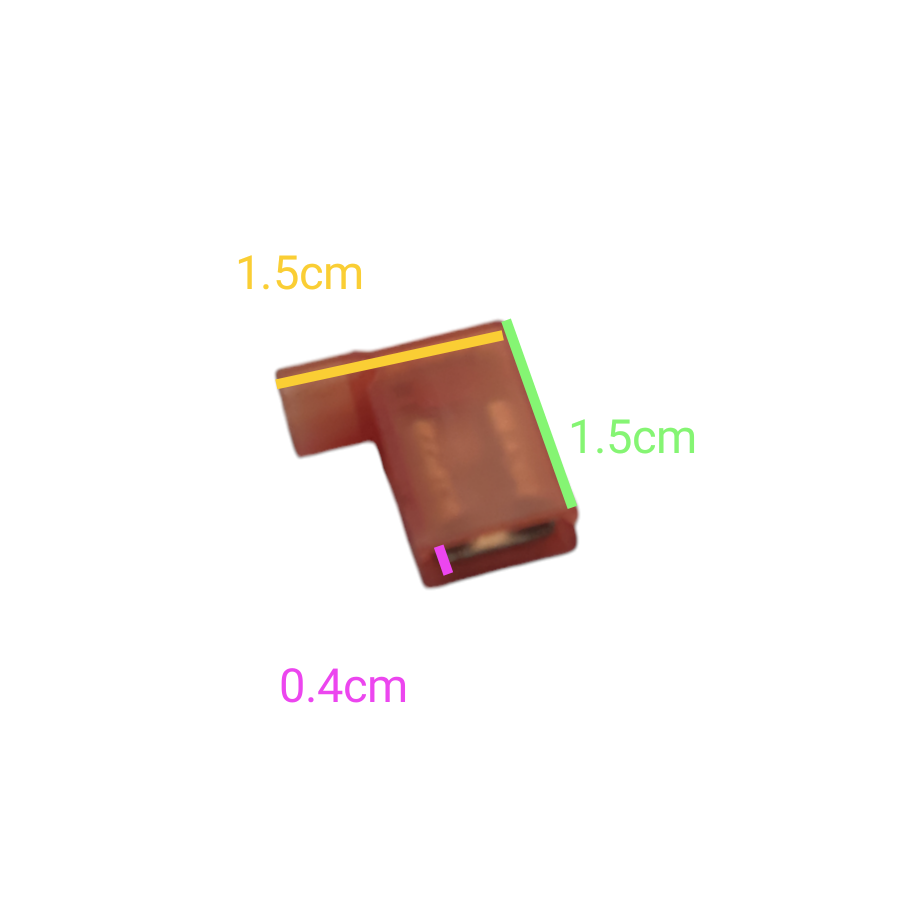 Insulated Female Terminal Lugs Connector L Type 0.30mm to 1.25mm