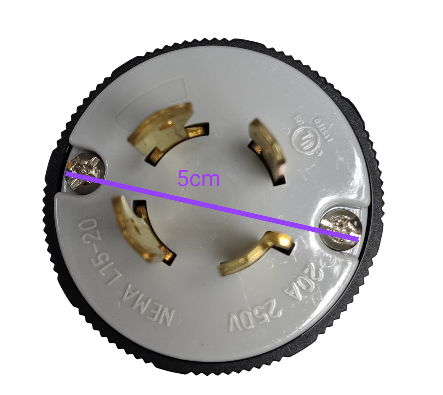 Grippes 20A Twist Lock Outlet with Plate and Plug Type 3P+E (4P) 250V (NEMA L15) WJ6421B and 9221 and BL1520P