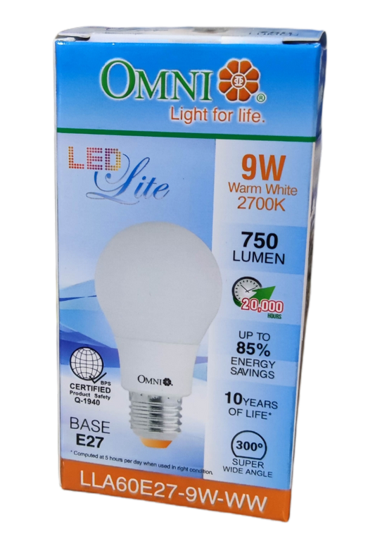 Omni 9W LED Bulb E27 220V A60