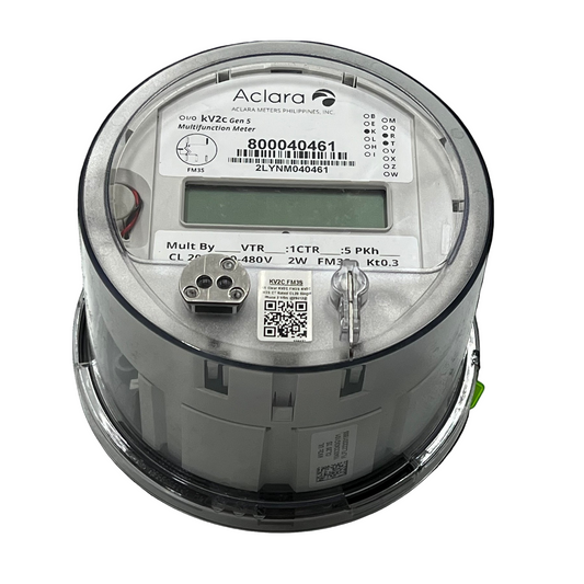 KV2C FM3S KWH Electric Meter CT Rated by GE and Aclara with clear digital display and transparent casing