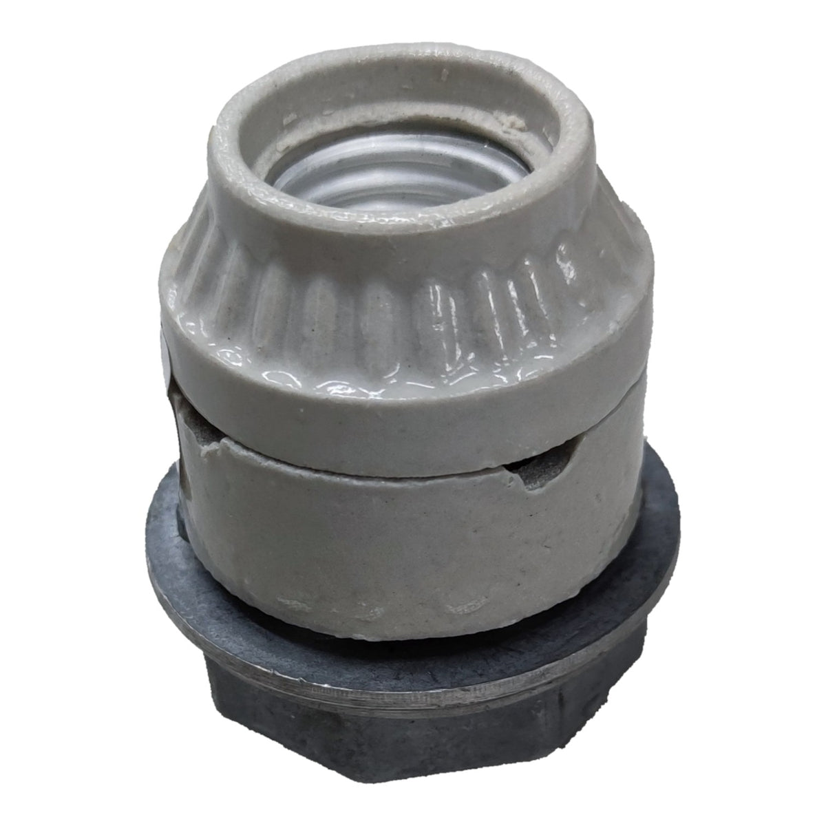 Amco Porcelain E27 Socket with Bracket 1/2 Conduit Thread E27SHORTBRK I Electx Electrical Supply