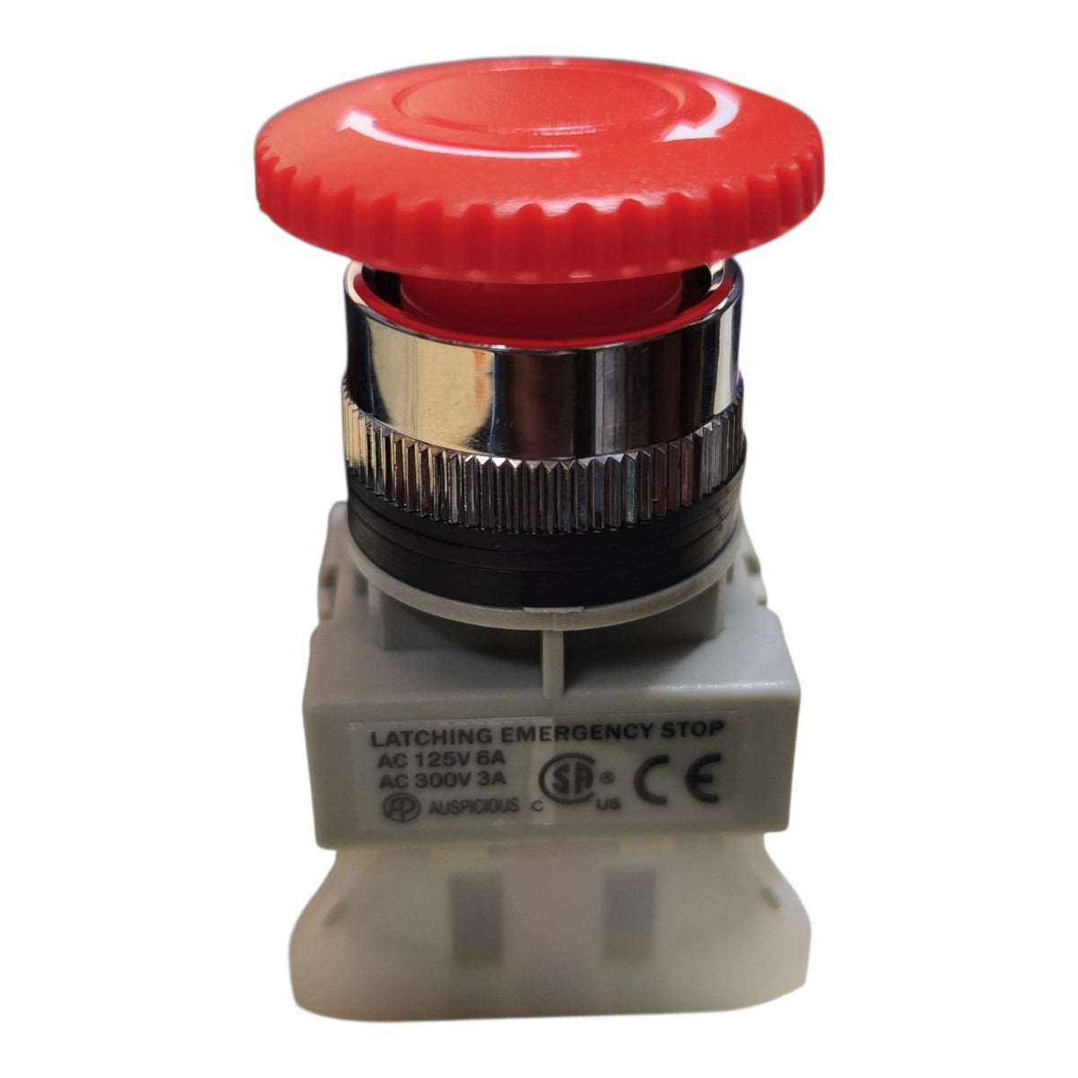 Auspicious Latching Emergency Stop Push Button 25mm Twist to Unlock 3A 220V ALEPB-25 Electx Electrical SUpply
