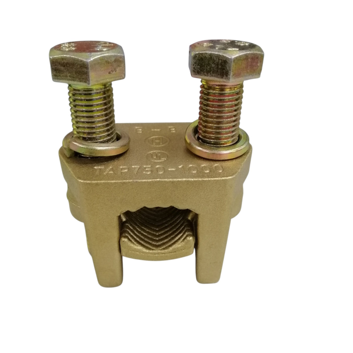 B-B Solderless Connector 2 Bolt brass cable clamp with two hex bolts for grounding and conductor splicing B-B Solderless Connector Double Bolt 380mm - 500mm Copper 750-1000MCM Electx Electrical Supply