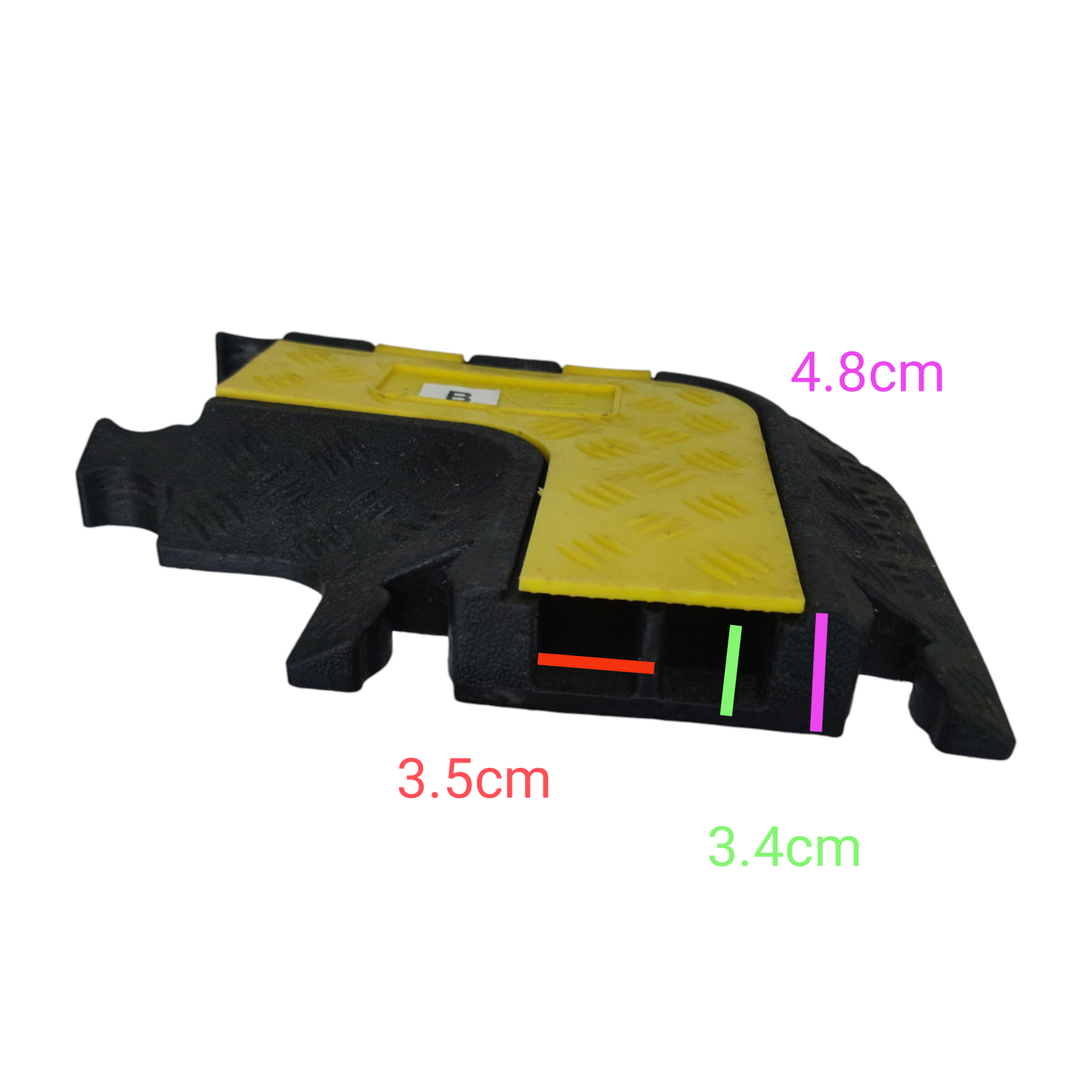 BFT 2 Channel Cable Ramp Protector with Corner Guard 90 Degrees to the Left