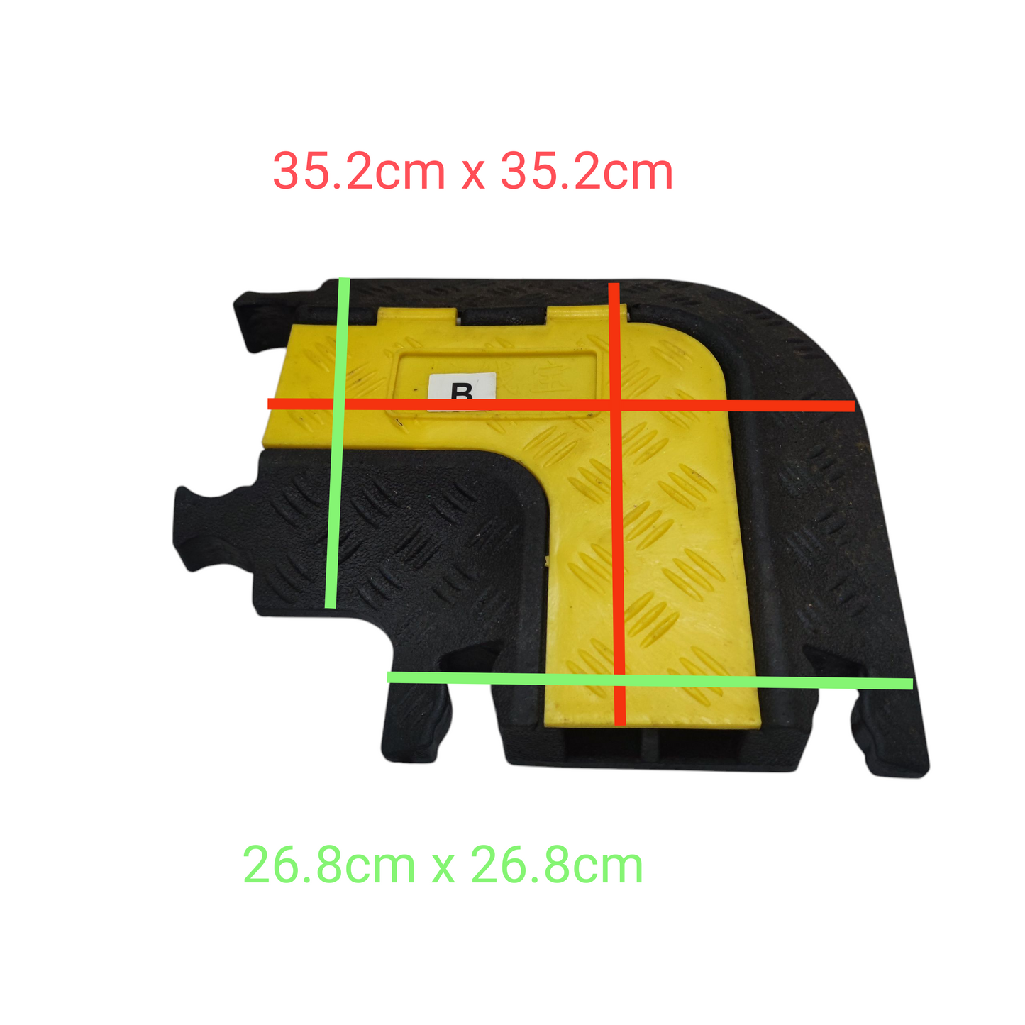 BFT 2 Channel Cable Ramp Protector with Corner Guard 90 Degrees to the Left