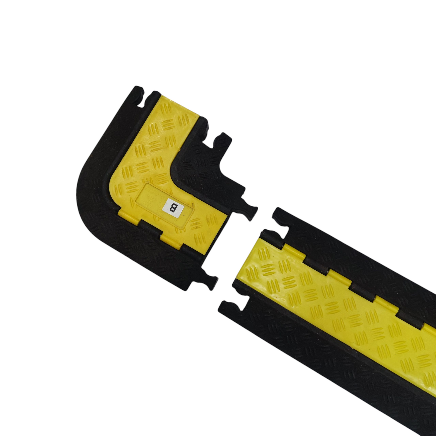 BFT 2 Channel Cable Ramp Protector with Corner Guard 90 Degrees to the Left