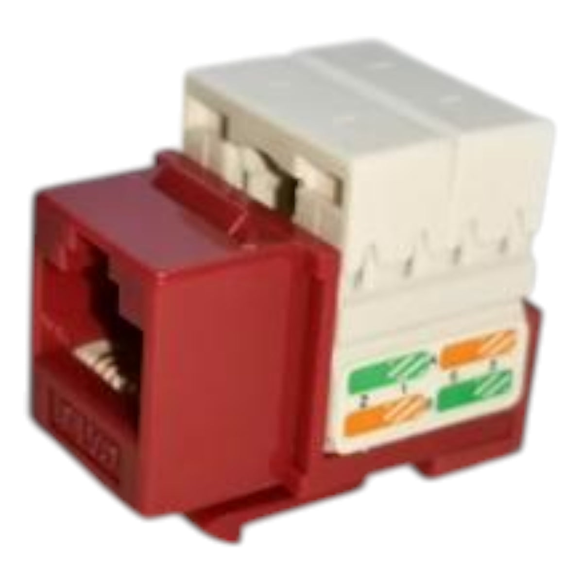Belkin Cat6 Red Ethernet Outlet Keystone Jack