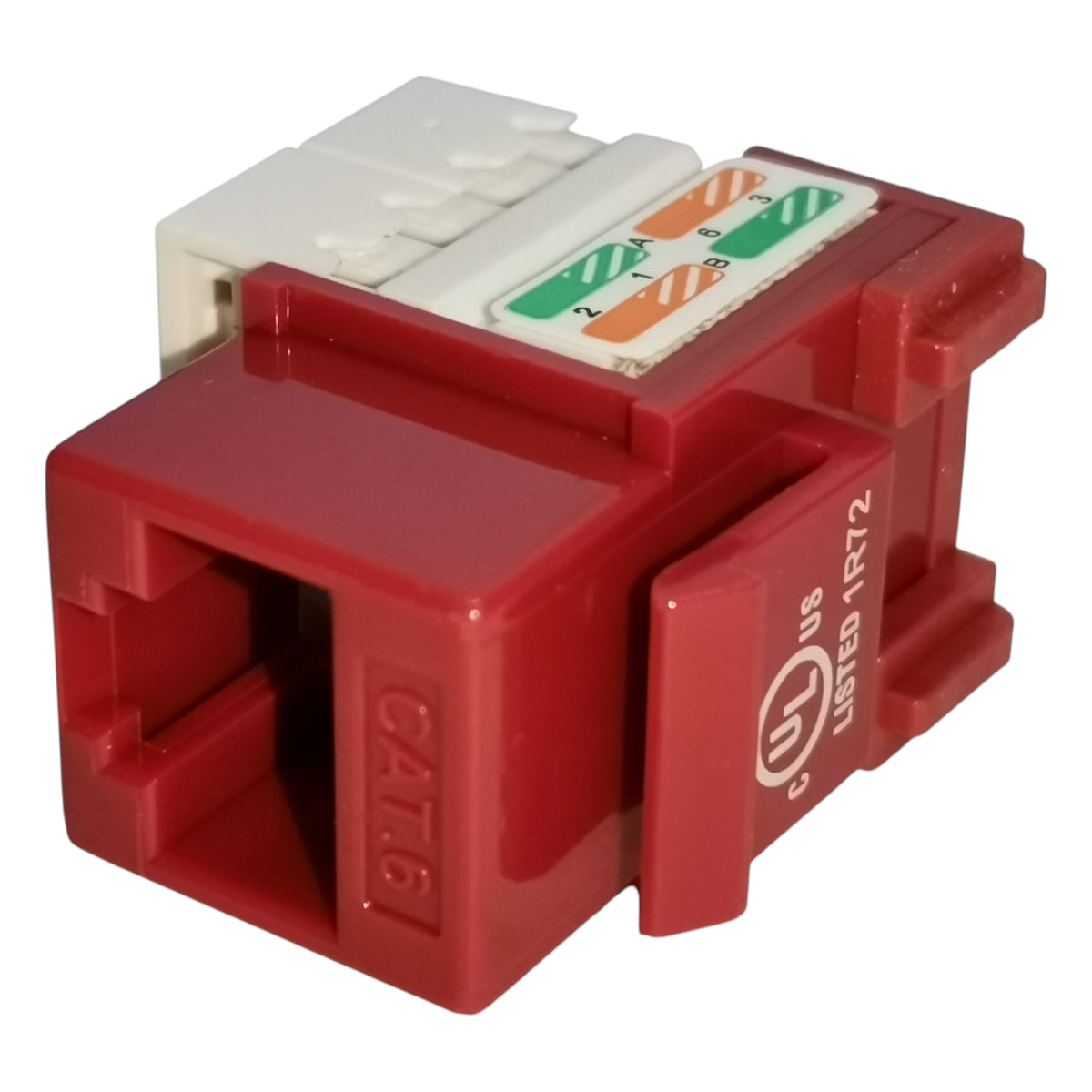 Belkin Cat6 Red Network Outlet with Keystone Jack