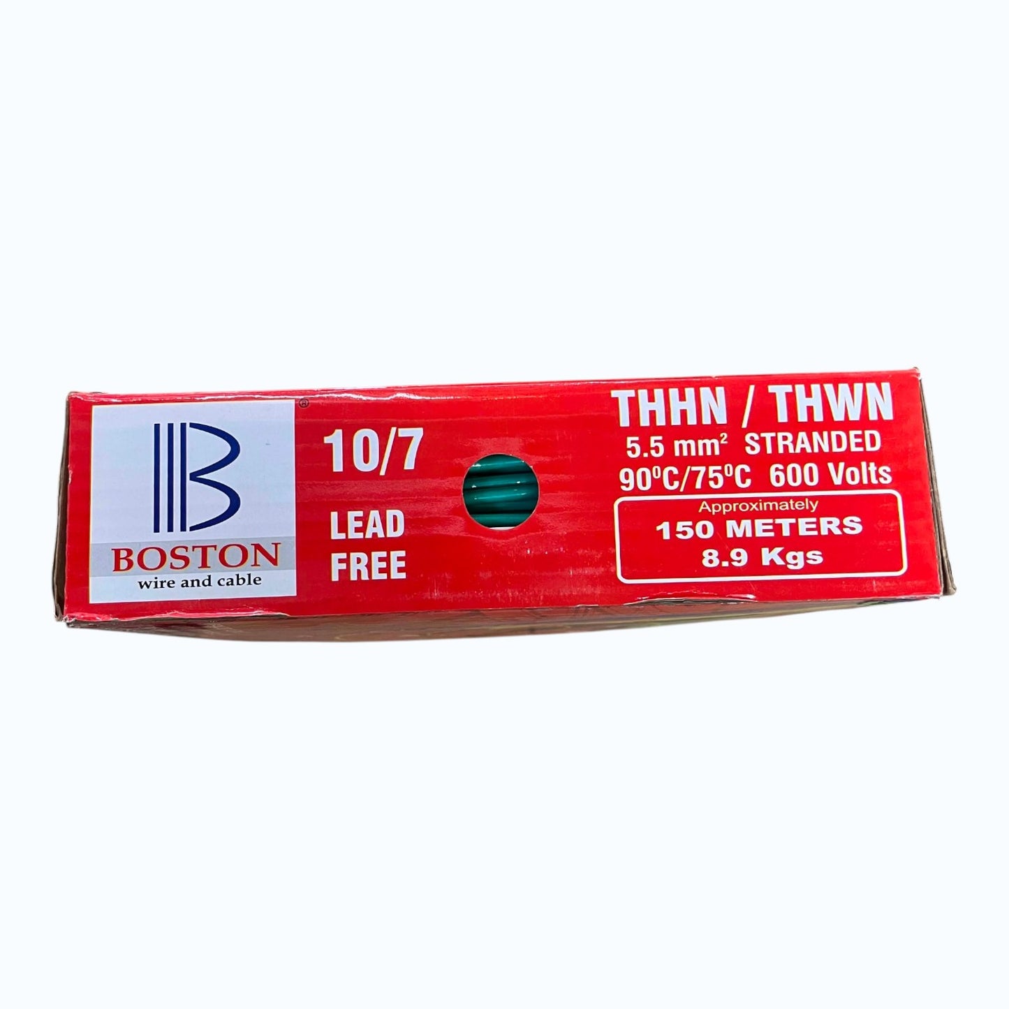 Boston THHN AWG 10/7, THWN 5.5mm² Stranded 150 Meters/Roll Green