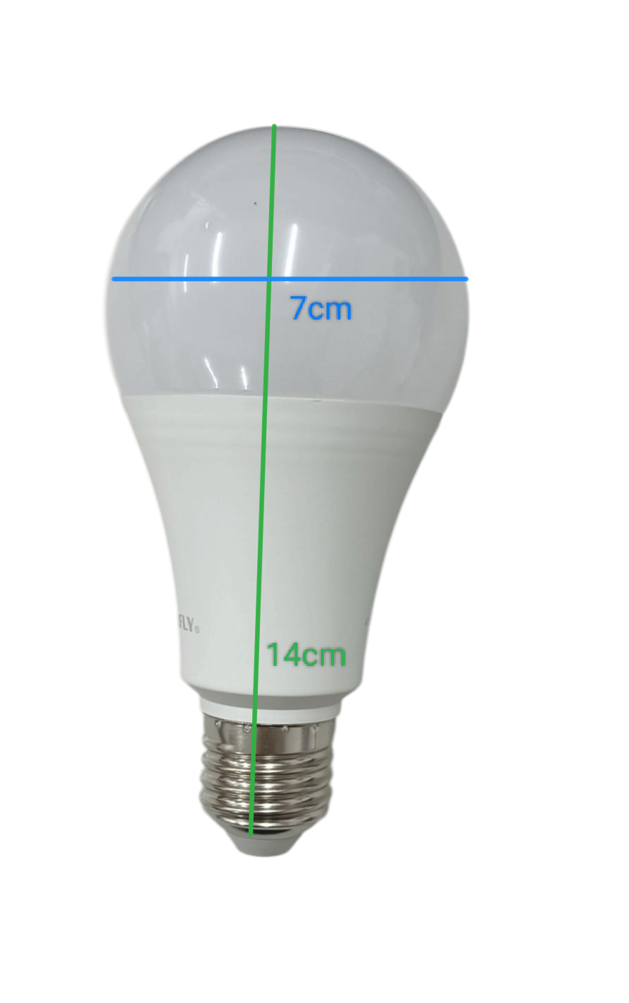 Butterfly 15W LED Bulb E27 220-240V Daylight with standard screw base and frosted cover