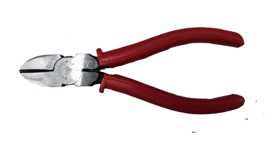 Butterfly Diagonal Cutting Pliers 6 Inch 152mm with red cushioned handles for wire cutting