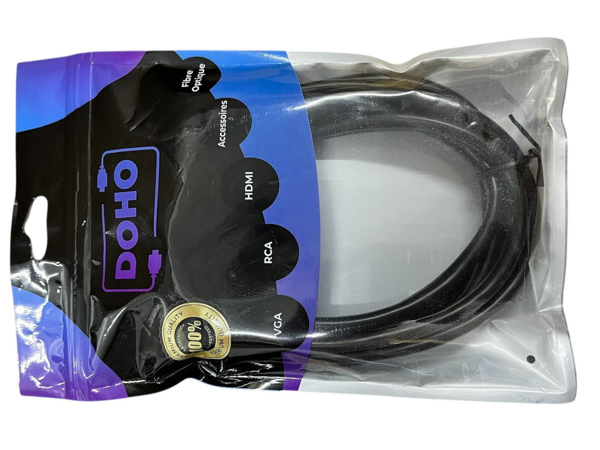 High performance Ethernet patch cord black cable in clear plastic packaging from China vendor DOHO