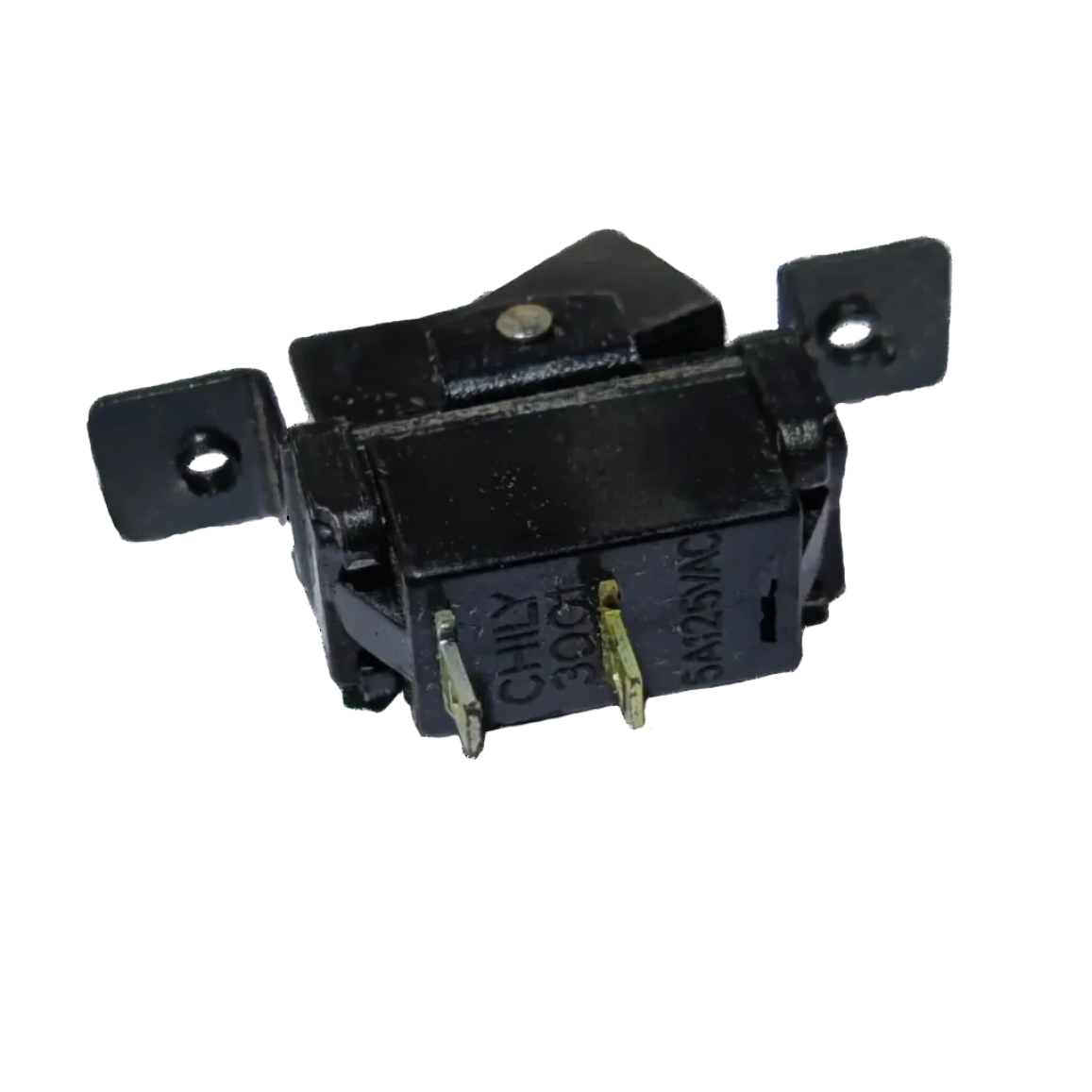 CHILY Rocker Switch With Bracket black power switch with two metal prongs and mounting brackets