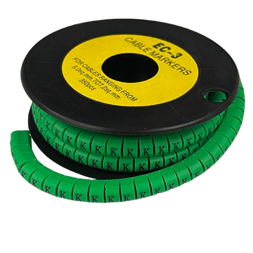 Cable (K) Marker 5.0mm to 7.2mm EC-3G 350pcs Green