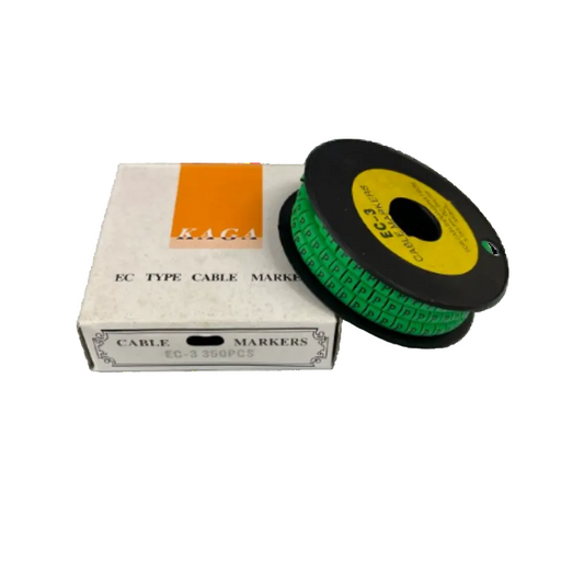 Cable (P) Marker 5.0mm to 7.2mm EC-3G 350pcs Green Wire Tagging