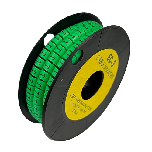 Cable (T) Marker 5.0mm to 7.2mm EC-3G 350pcs Green