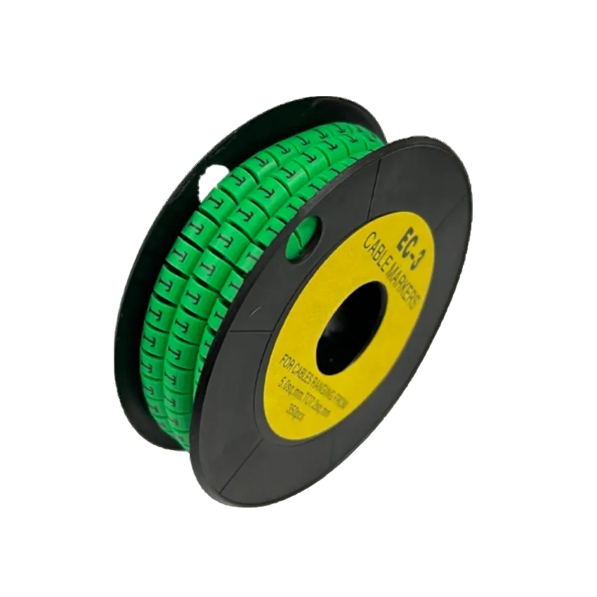 Cable (T) Marker 5.0mm to 7.2mm EC-3G 350pcs Green Wire Tagging