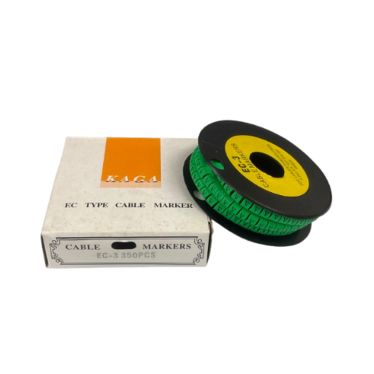 Cable (V) Marker 5.0mm to 7.2mm EC-3G 350pcs Green Wire Tagging