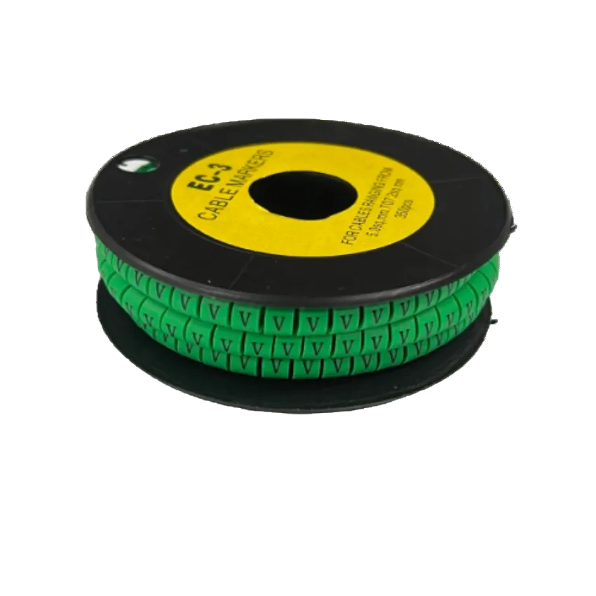 Cable (V) Marker 5.0mm to 7.2mm EC-3G 350pcs Green Wire Tagging