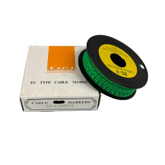 Cable (Z) Marker 5.0mm to 7.2mm EC-3G 350pcs Green Wire Tagging