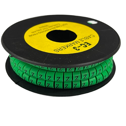 Cable (Z) Marker 5.0mm to 7.2mm EC-3G 350pcs Green