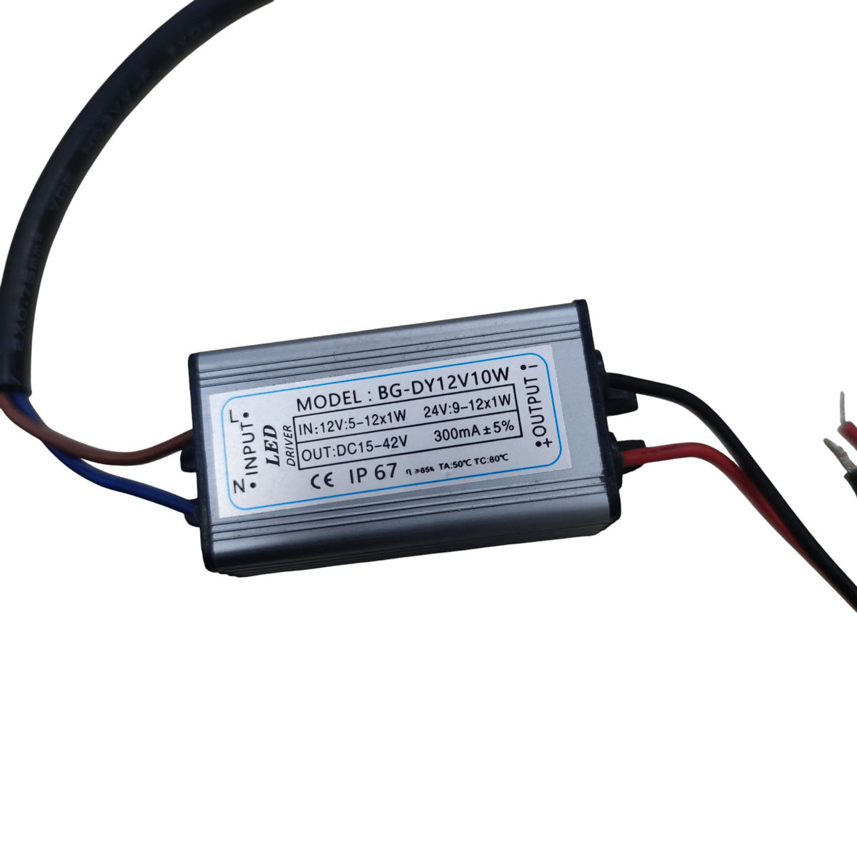 10W LED Driver Input Voltage 12V DC 5 - 12 x 1W 24V: 9-12x1W Output 15-42V DC 300mA For 10W SMD LED Chip