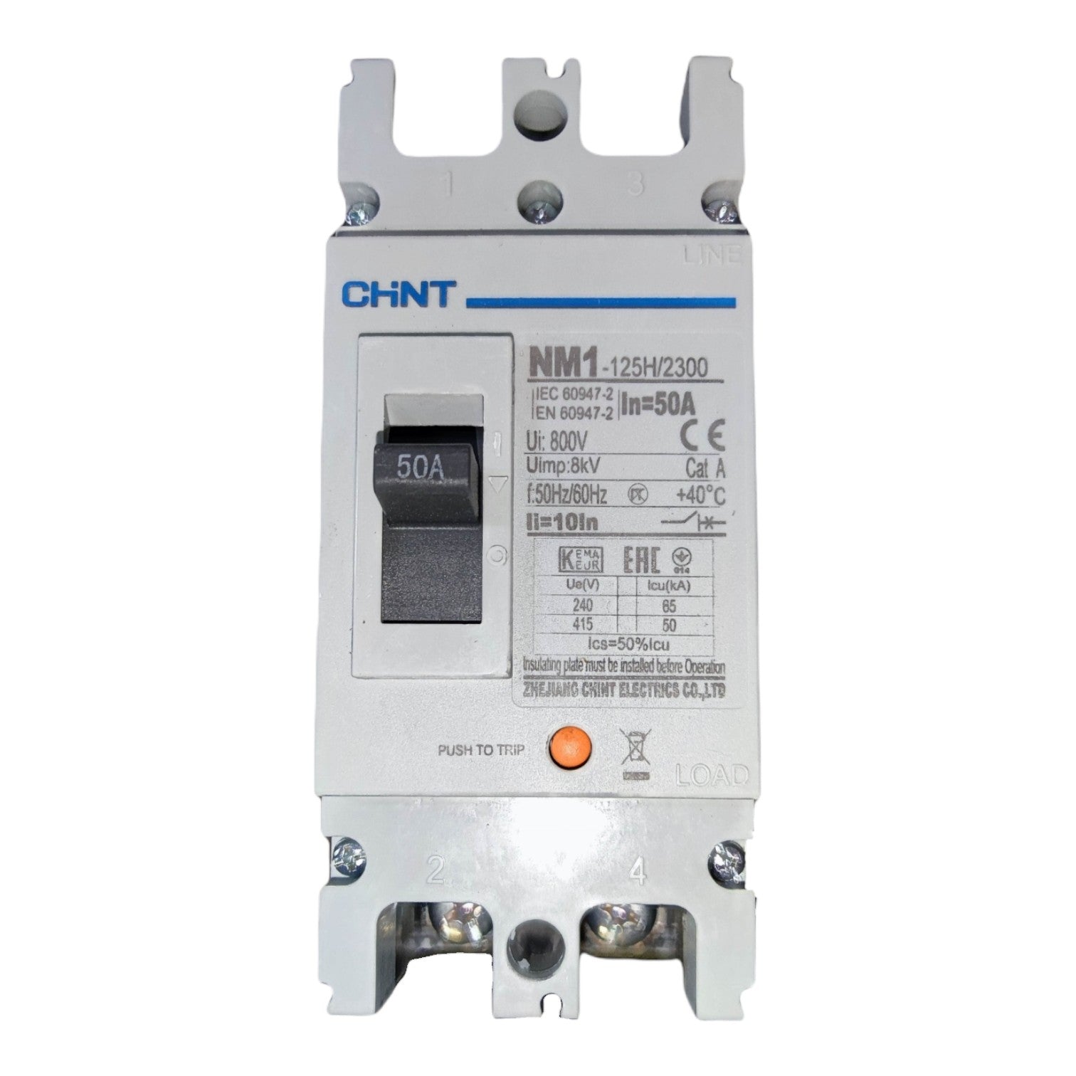 Chint 50A Industrial Circuit Breaker for 220V Systems | Electx