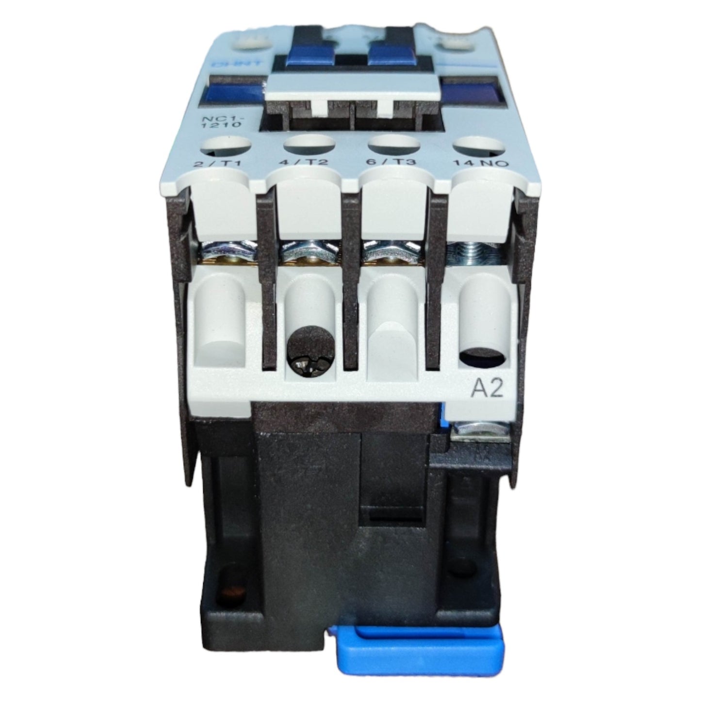 Electrical contactor on a white background