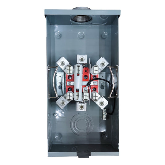 Cirtech 1 1/2 Inches Hub Size Rectangular Meter Base for 7 Jaws KWH Electric Meter Max 200A