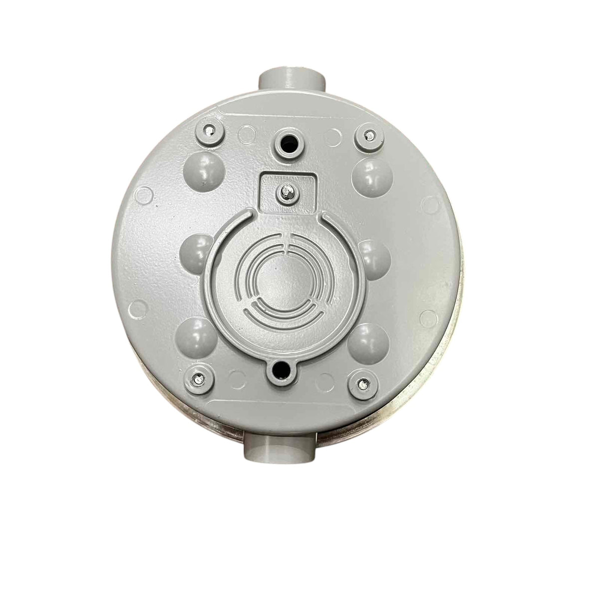 Metallic mechanical component on a white background