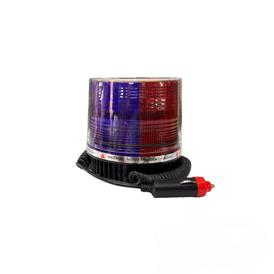 Code Red Strobe Light Red/Blue Warning Light 24V with Magnetic Base 9 Flash