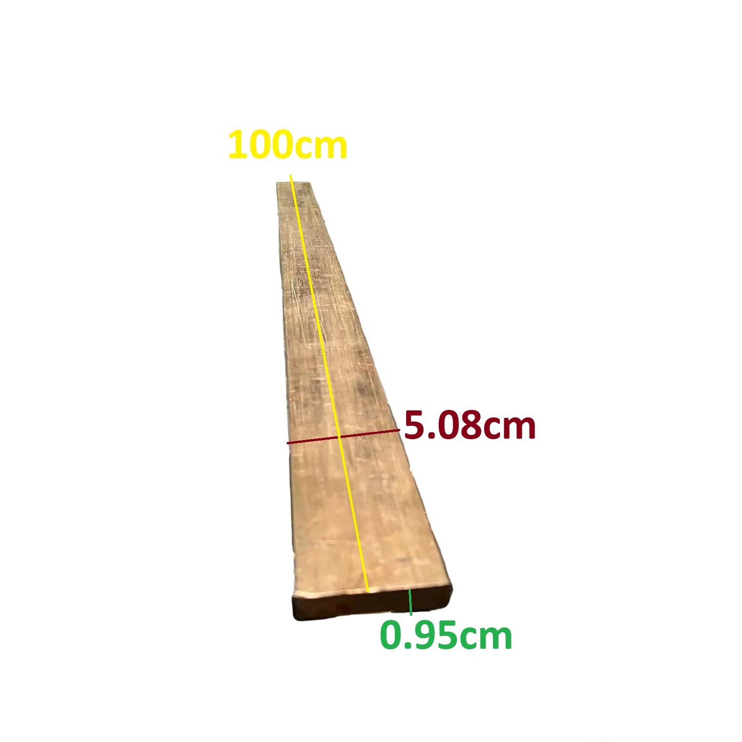 Copper Bus Bar 5.08cm x 0.95cm x 100cm,2inches x 3/8inches x 1meter