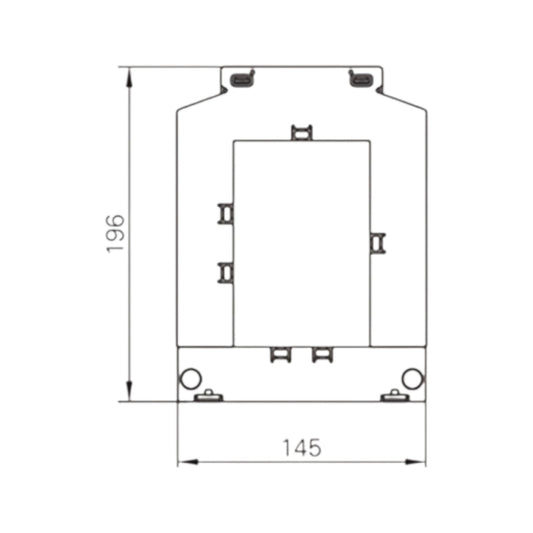 Dixsen 1250:5A Split Core Current Transformer Class 0.5 Burden 5.5 Window Size 80 x 120.5mm DBP-812 1250:5