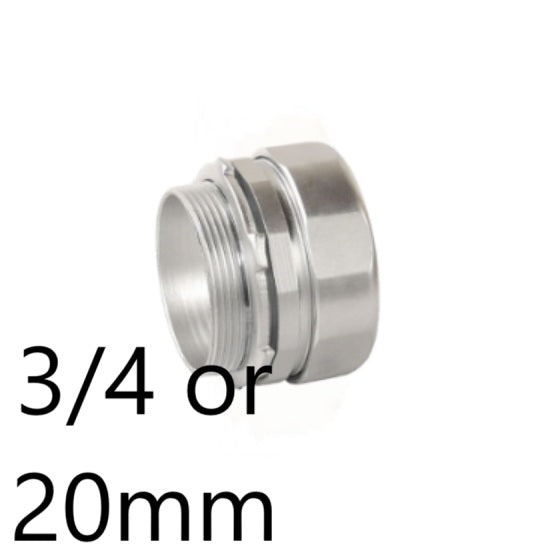 Local 3/4 EMT Connector Compression 20mm